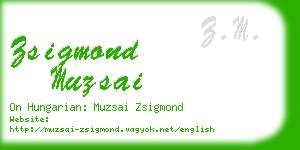 zsigmond muzsai business card